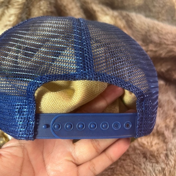 Vintage 80/90s Bass Pro Shops Baseball Cap Flat Brim Hat Snapback Navy Mesh Foam - Picture 9 of 9